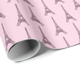 Papel de embrulho presente rosa Paris França