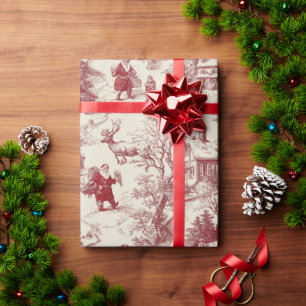 Papel de embrulho presente vintage Papai Noel Toil
