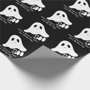 Papel de embrulho preto customizado para Halloween