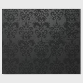 Papel de embrulho preto do damasco