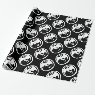 Papel de embrulho preto do Dragão Branco