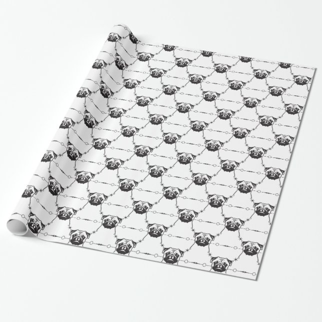 Papel de embrulho Pug (Desenrolado)