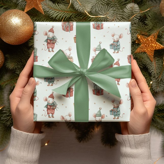 Papel de embrulho Ratos de Natal Caprichosos (Criador carregado)