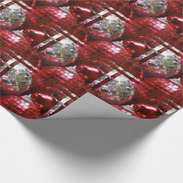 Papel de embrulho Red Baubles (Ponta)