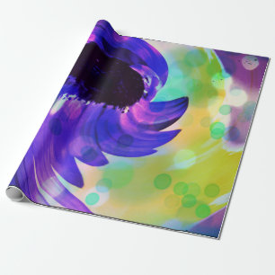 Papel de embrulho Redemoinho de Girassol Roxo