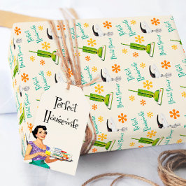 Papel de Embrulho Retro Noiva Dona de Casa Perfeit