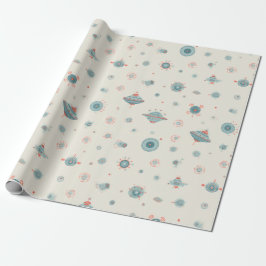 Papel de embrulho Retro Sci-Fi