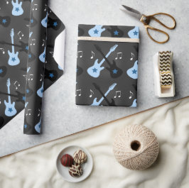 Papel de embrulho Rock Star Guitar Rock a Bye