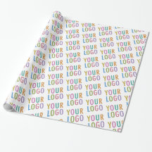 Papel de embrulho rolo personalizado logotipo da e