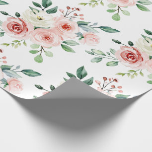 Papel de embrulho rosa àquarela