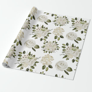 Papel de embrulho Rosa Branca