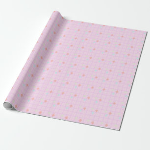 Papel de embrulho rosa com textura de estrela bril