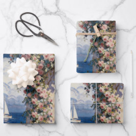Papel de embrulho Rosa Costeira Mediterrânea e vel