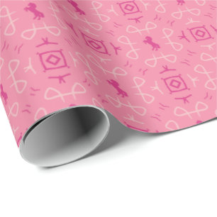 Papel de embrulho rosa desolado Bandana de vaqueir