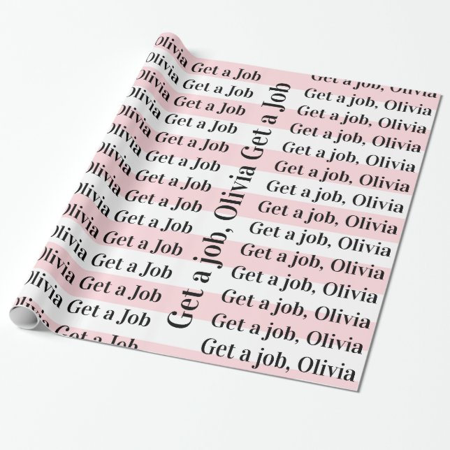 Papel de embrulho rosa e branco listrado arrume um (Desenrolado)