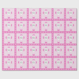 Papel de embrulho rosa para batismo de meninas