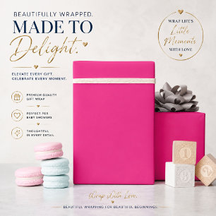 Papel de embrulho rosa personalizado