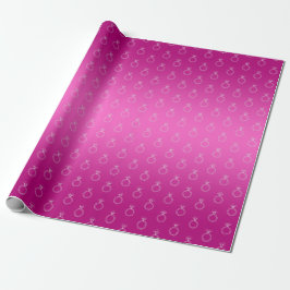 Papel de embrulho rosa quente para aliança de noiv