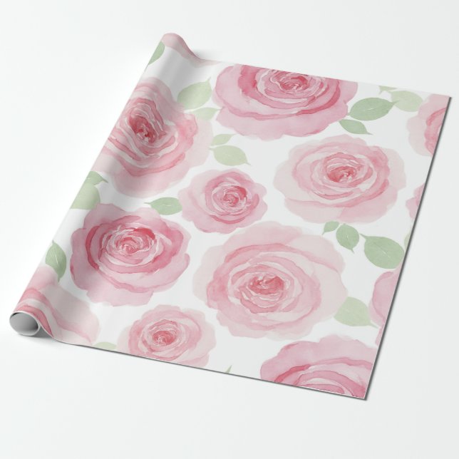 Papel de embrulho Rosa Romântica (Desenrolado)