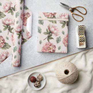 Papel de embrulho rosa vintage