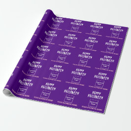 Papel de Embrulho Roxo de Halloween Empresarial