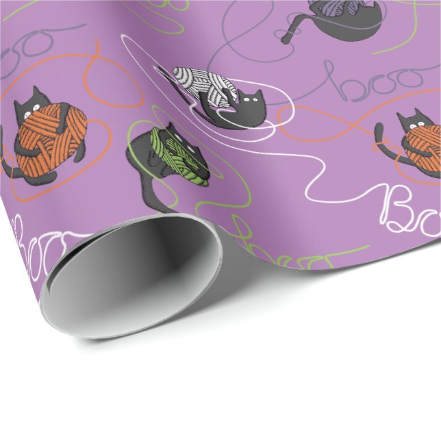 Papel de embrulho roxo emaranhado Boo-tifulmente (Ponta do rolo)