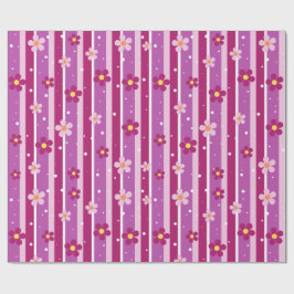 Papel de embrulho roxo floral
