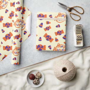 Papel de embrulho sem costura com cornos doces do