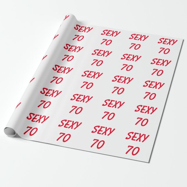 Papel de embrulho sexy para 70º aniversário (Desenrolado)