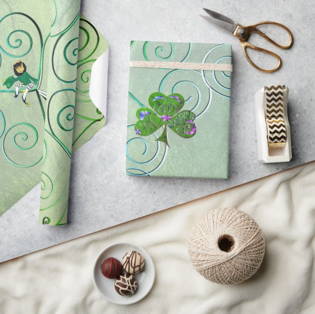 Papel de embrulho Shamrock do Leprechaun (Artesanato)