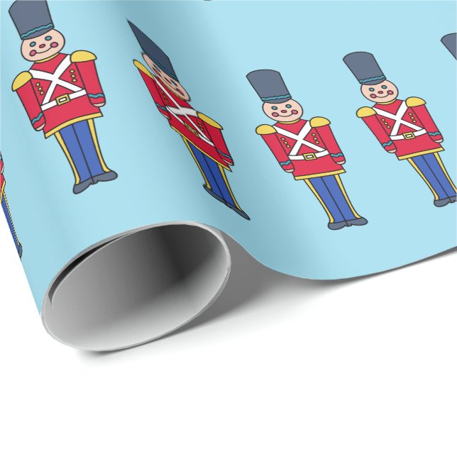 Papel de embrulho Soldados de brinquedo de Natal (Ponta do rolo)