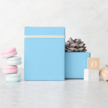 Papel de embrulho sólido Baby Blue em rolo