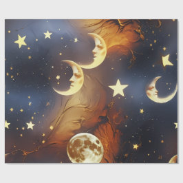 Papel de embrulho Sonhador Laranja Celestial Arden