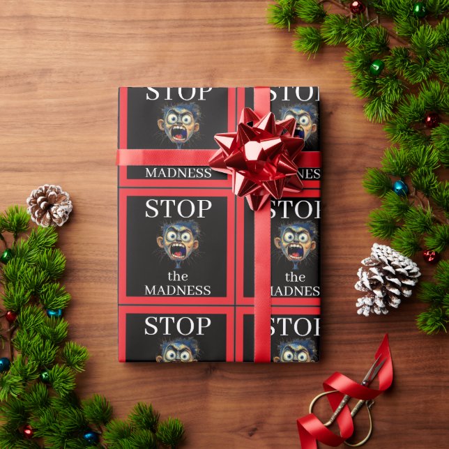 Papel de embrulho Stop the Madness (Presente de Natal)
