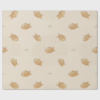 Papel de embrulho Taiyaki & Seigaiha Japonês
