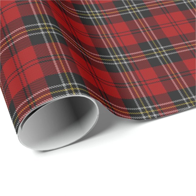 Papel de Embrulho - Tartã Vermelha Clã Macpherson (Ponta do rolo)