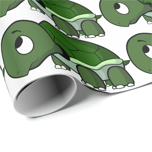 Papel de Embrulho - Tartaruga Divertida (Ponta do rolo)