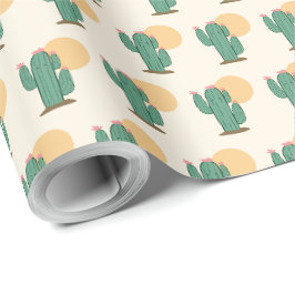 Papel de embrulho temático de cacto