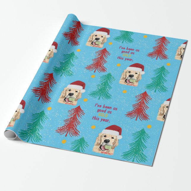 Papel de embrulho temático de Natal para cães (Desenrolado)