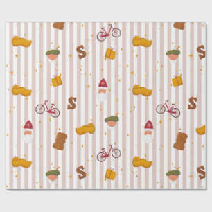 Papel de embrulho temático Sint e Piet