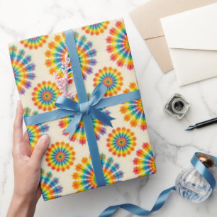 Papel de embrulho Tie Dye Psicanédico Arco-íris