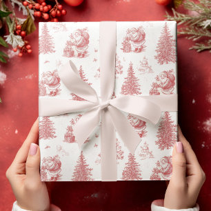 Papel de embrulho Toile de Natal Nostálgico