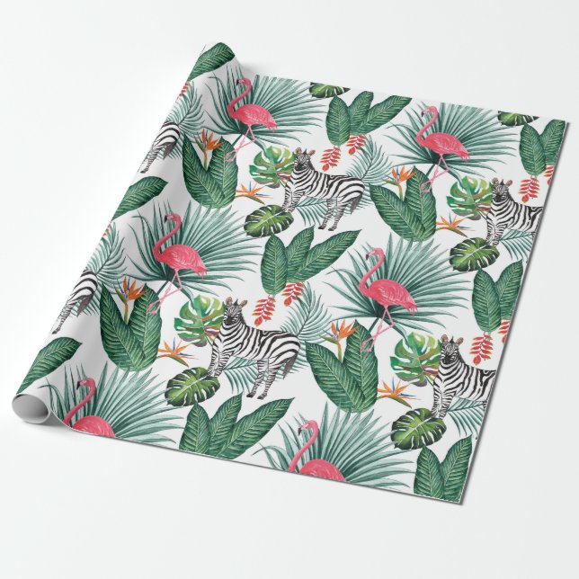Papel de embrulho tropical (Desenrolado)