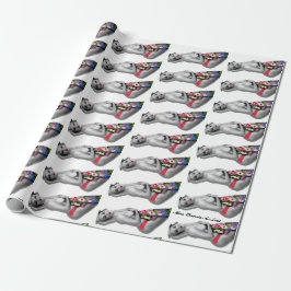 Papel de embrulho tropical do branco de Tiki da