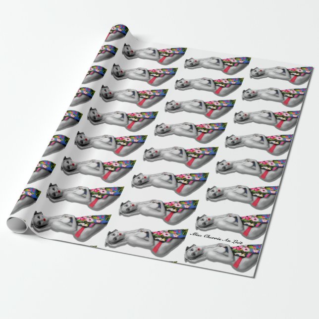 Papel de embrulho tropical do branco de Tiki da (Desenrolado)