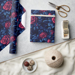 Papel de embrulho único flor de rosa fofa