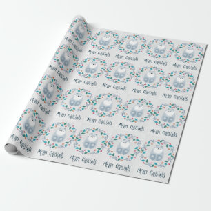 Papel de embrulho Urso Feliz Natal