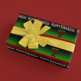 Papel de embrulho Velas Feliz Kwanzaa