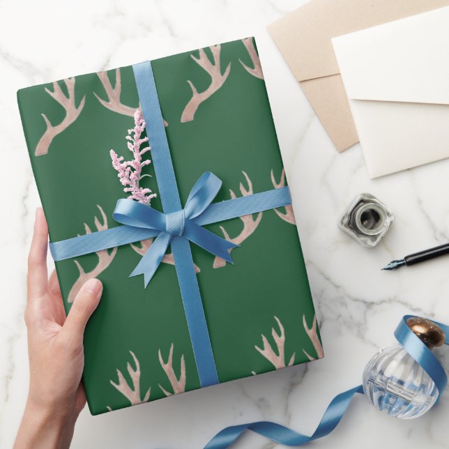 Papel de embrulho verde-amante (Presentear)