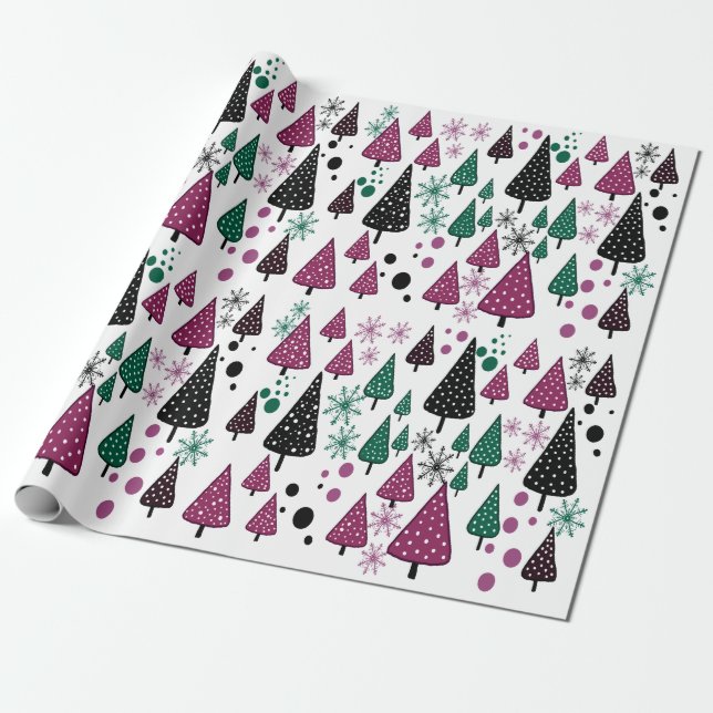 Papel de embrulho verde-brilhante para a Floresta (Desenrolado)